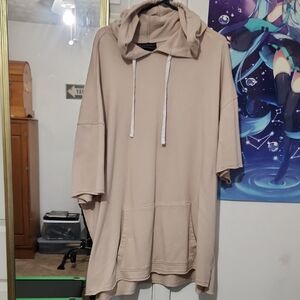 No Boundaries Cream Hoodie Dress